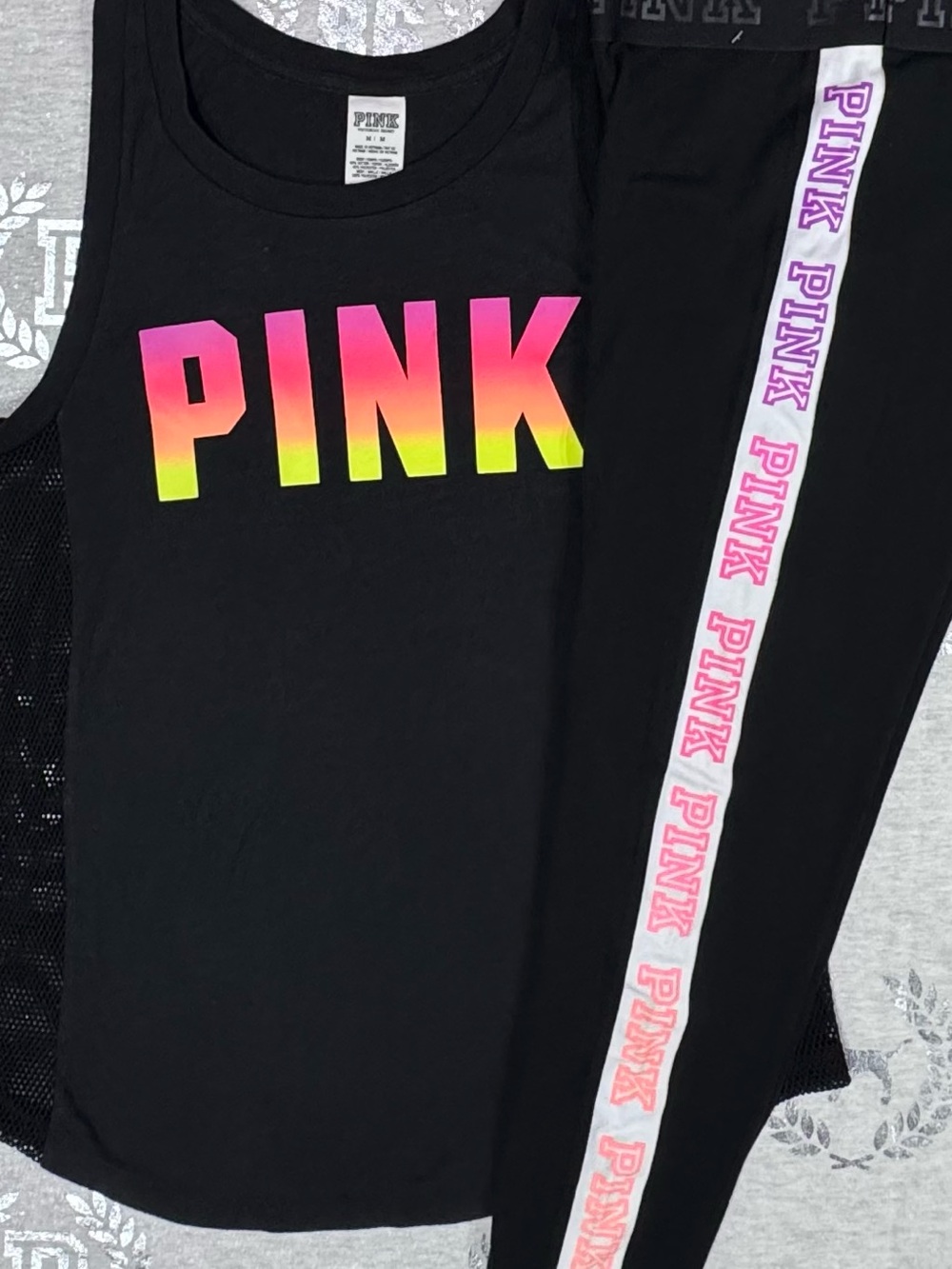VS PINK OMBRE LOGO SET NWOT